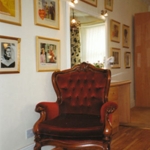 The film memorabilia in the Joan Fontaine suite